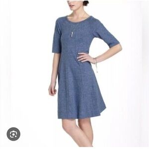 Ganni "winter jersey" fit and flare cotton dress